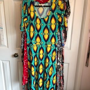 Peacock print  LuLaRoe Ana Maxi dress